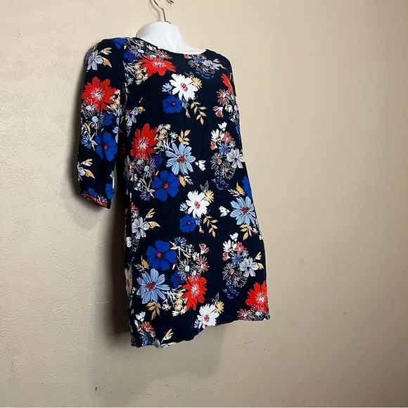 Old navy 3/4 sleeve multicolor floral dress size large - Picture 12 of 15